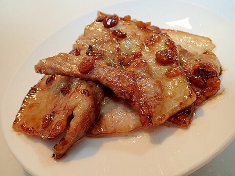 金山寺味噌で 豚バラ肉の甘味噌焼き♬